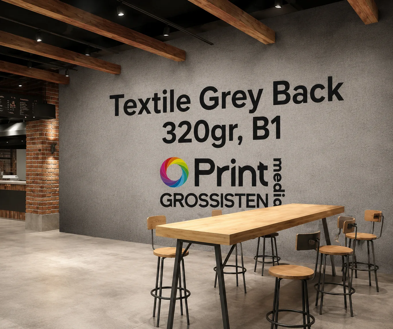 Textile Grey Back 320g, B1